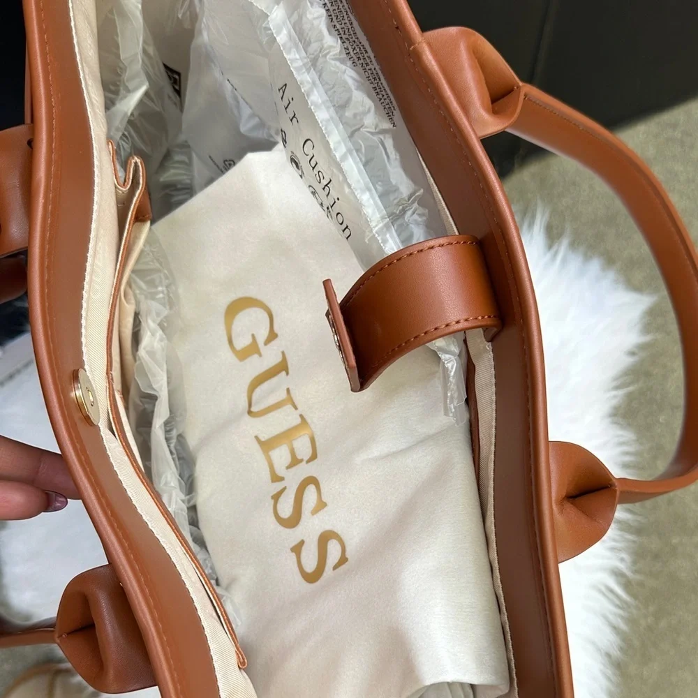 New Guess Tuane Raffia Tote